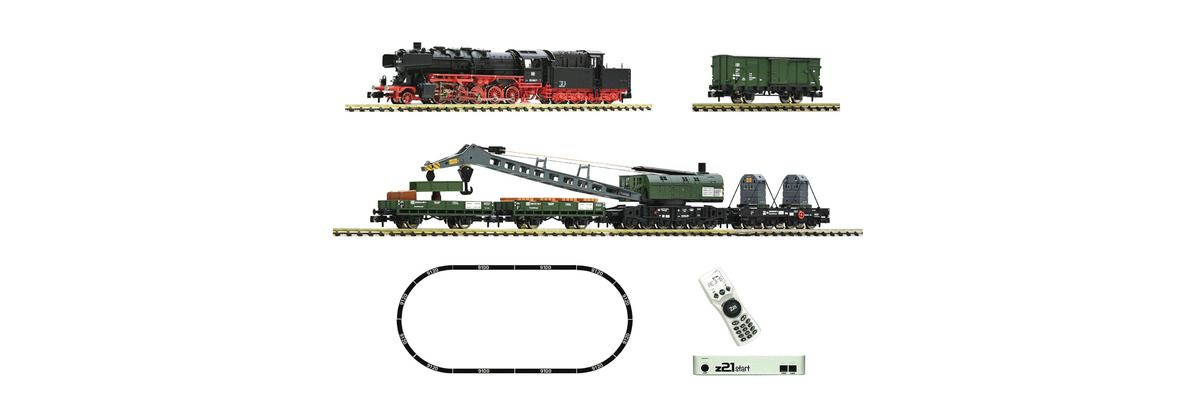 Fleischmann 5170004 - z21 start Digitalset: Dampflokomotive BR 051 mit Kranzug, DB