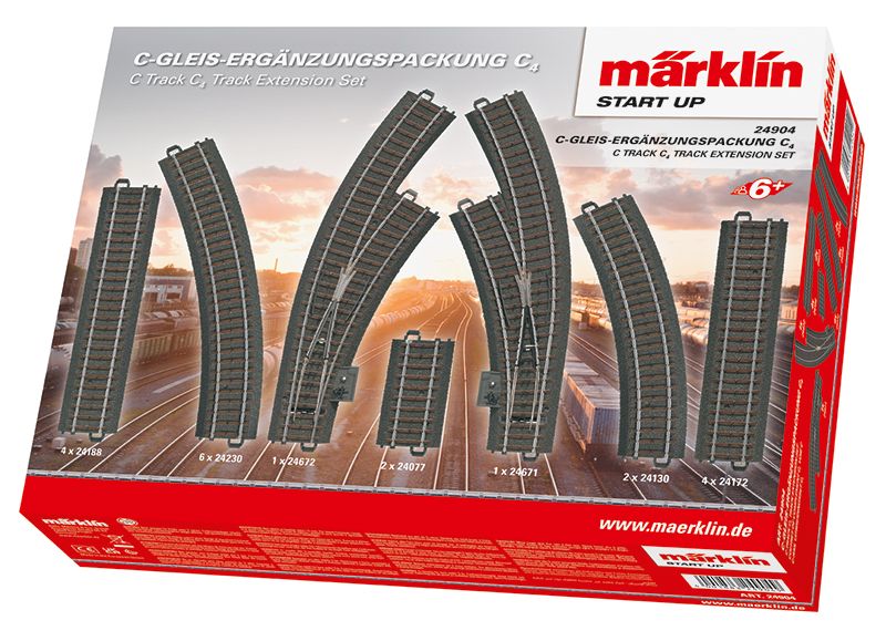 Märklin 24904 - C-rail uitbreidingsset C4
