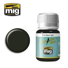 Ammo MIG 1611 - PANEL LINE WASH BLACK NIGHT JAR 35 ML