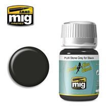 Ammo MIG 1615 - PANEL LINE WASH STONE GREY FOR BLACK JAR 35 ML
