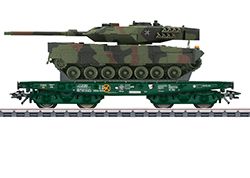 Märklin 48843 - Zwaarlastwagen Rlmmps met Leopard 2A6 DB VI