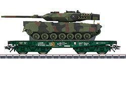 Märklin 48870 - Zwaarlastwagen Rlmmps met Leopard 2A6 DB VI