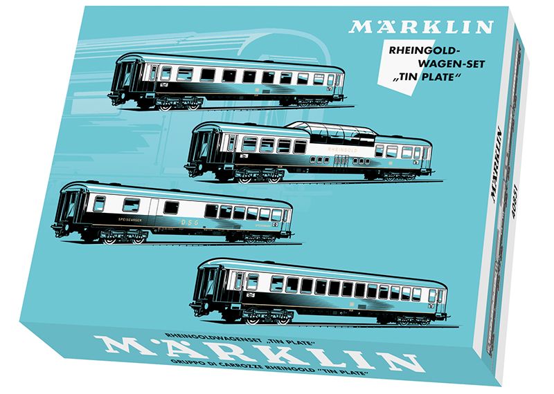 Märklin 40851 -Set Rheingold-rijtuigen &quot;Tin Plate&quot;