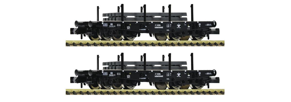 Fleischmann 845608 - 2-tlg. Set: Schwerlast-Flachwagen, NS