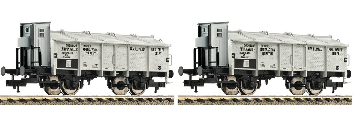 Fleischmann 591303 - 2-tlg.Set Klappdeckelwagen &quot;Chemische Fabrik Smits &amp; Zoon&quot;, NS