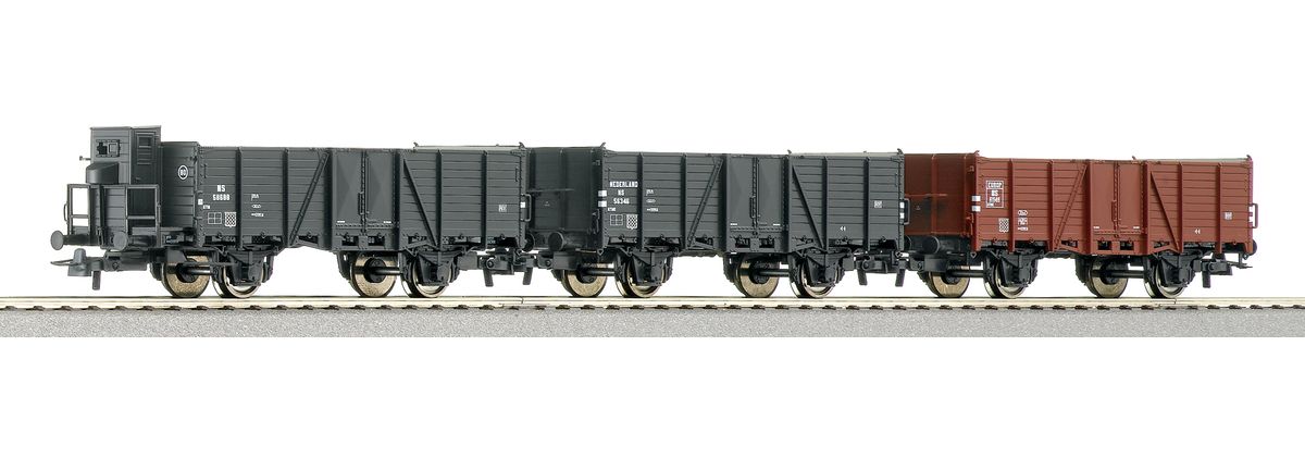 Roco 66055 - 3-teiliges Set offene Güterwagen der NS