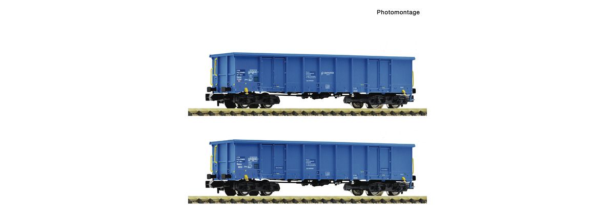Fleischmann 6660095 - 2-tlg. Set: Offene Güterwagen, Einsteller