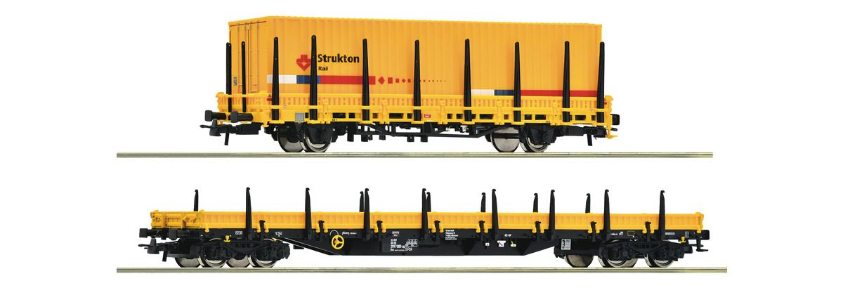 Roco 77029 - 2-tlg. Set: Rungenwagen, Strukton Rail
