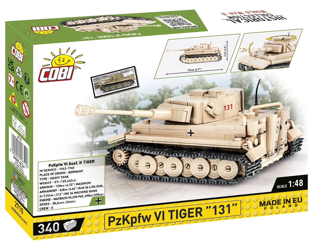 COBI-2710 -  340 PCS HC WWII /2710/ PZKPFW VI TIGER &quot;131&quot;