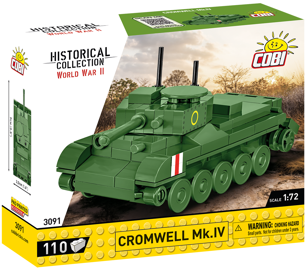 COBI-3091 -  110 PCS HC WWII /3091/ CROMWELL MK.IV