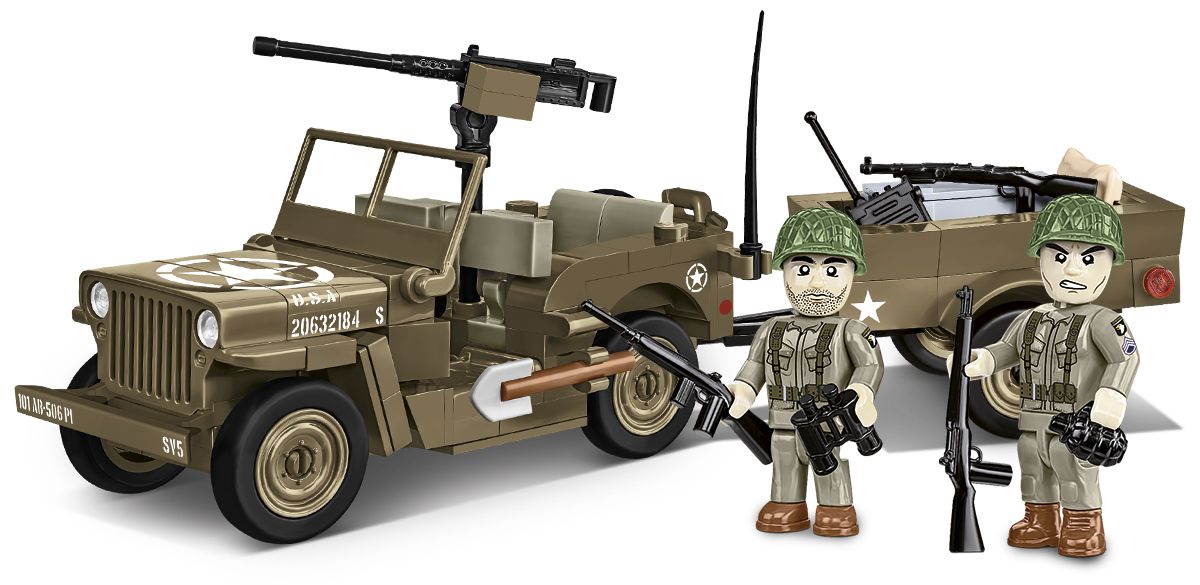 COBI-3132 -  HC WWII /3132/ WILLYS MB &amp; TRAILER 200 KL.