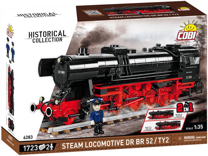 COBI-6283 -  1723 PCS TRAINS /6283/ STEAM LOCOMOTIVE DR BR 52
