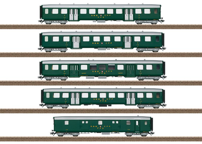 Trix 23134 - Leichtstahlwagen-Set zur Ae 3/6 I