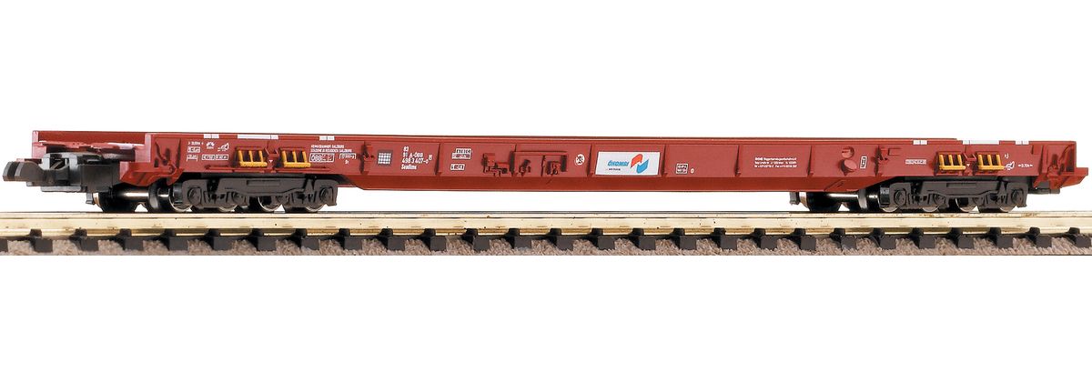 Fleischmann 827101 - 8-achsiger Niederflurwagen für Lastwagen- und Sattelzug-Transporte der ÖBB.