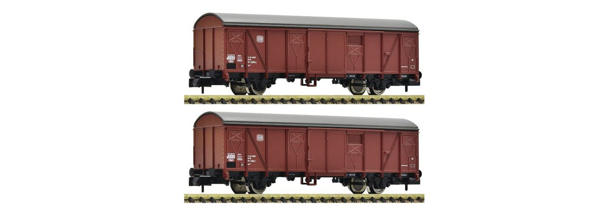 Fleischmann 831514 - 2-tlg. Set: Gedeckte Güterwagen, DB