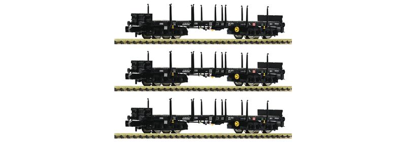 Fleischmann 826710 - 3-tlg. Set: Flachwagen, DB AG