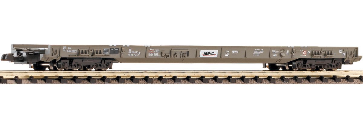 Fleischmann 827104 - 8-achsiger Niederflurwagen für Lastwagen- und Sattelzug-Transporte der SBB.