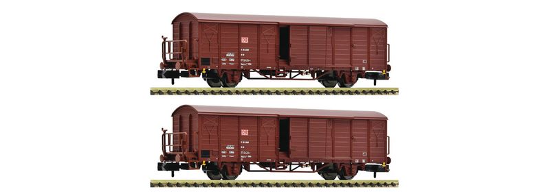 Fleischmann 826216 - 2-tlg. Set: Gedeckte Güterwagen, DB AG