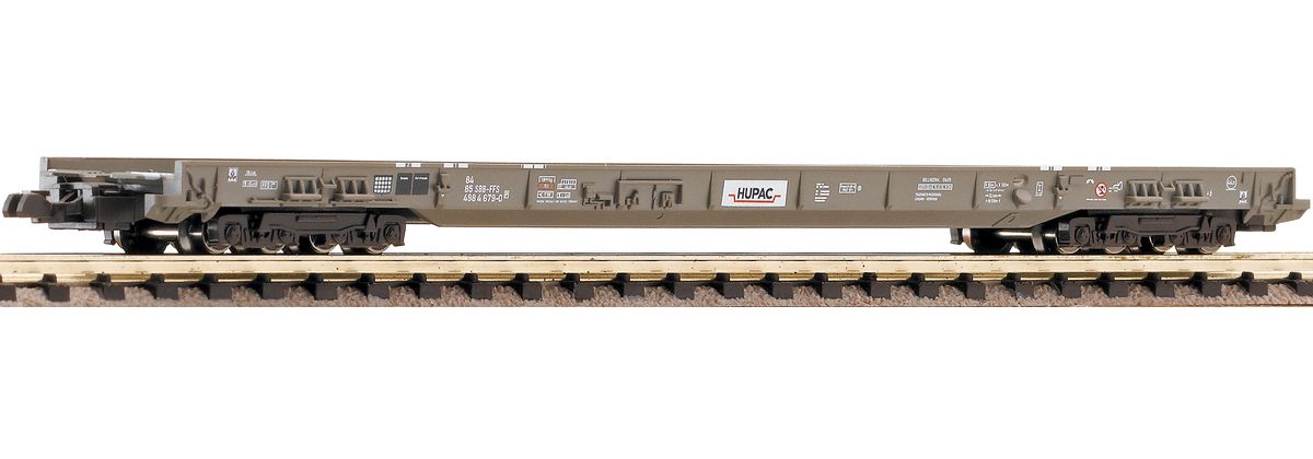 Fleischmann 827103 - 8-achsiger Niederflurwagen für Lastwagen- und Sattelzug-Transporte der SBB.
