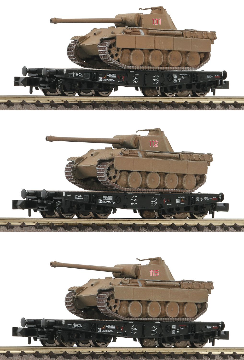Fleischmann 845606 - 3-tlg. Set: Schwerlast-Flachwagen, DRB