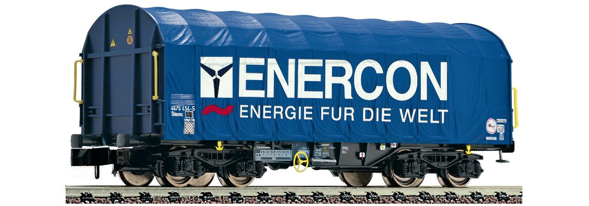 Fleischmann 837923 - Schiebeplanenwagen ENERCON Bauart Shimmns, eingestellt in den Niederlanden