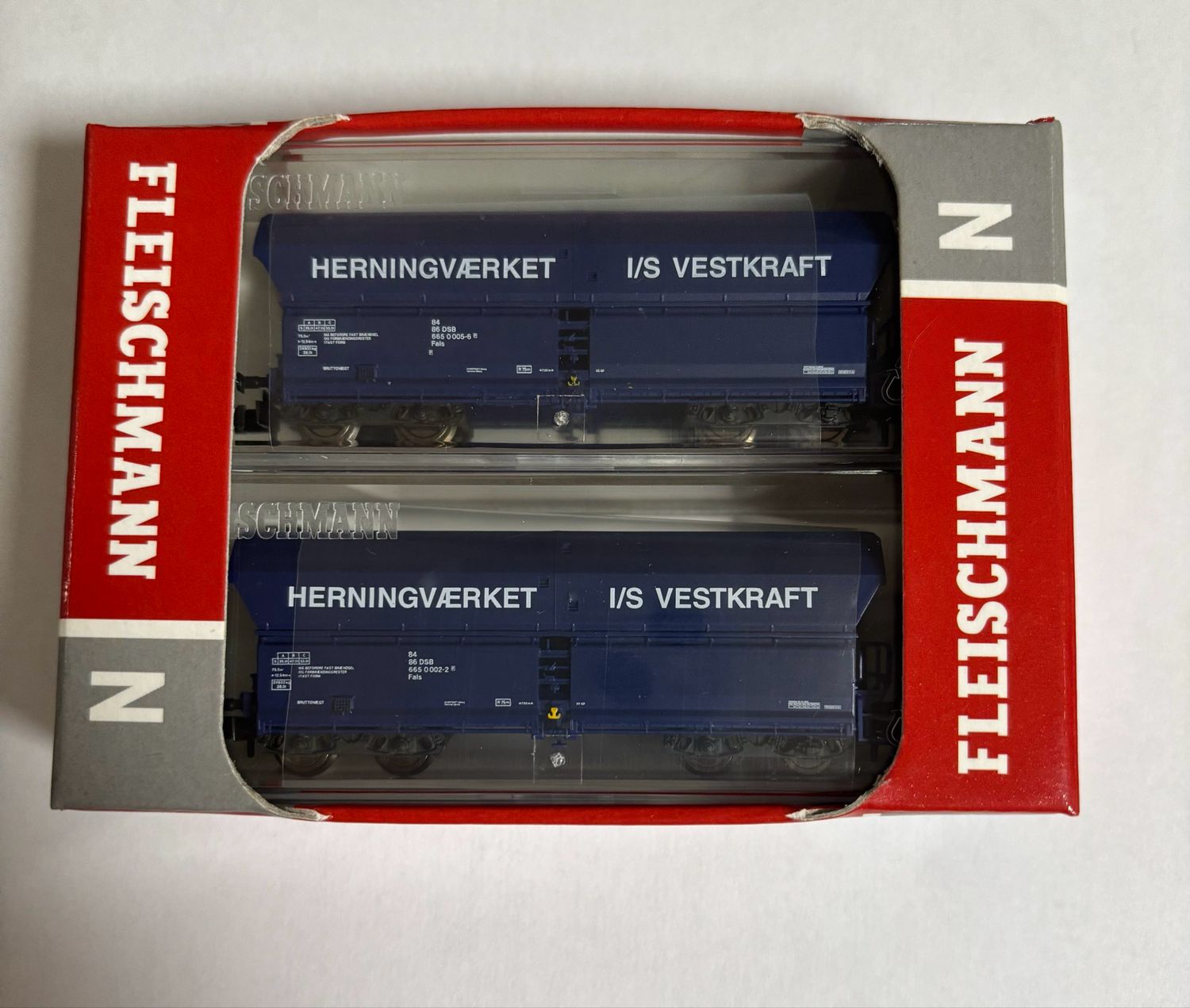 Fleischmann 852325 - DSB 2-teilig Selbstenladewagen N