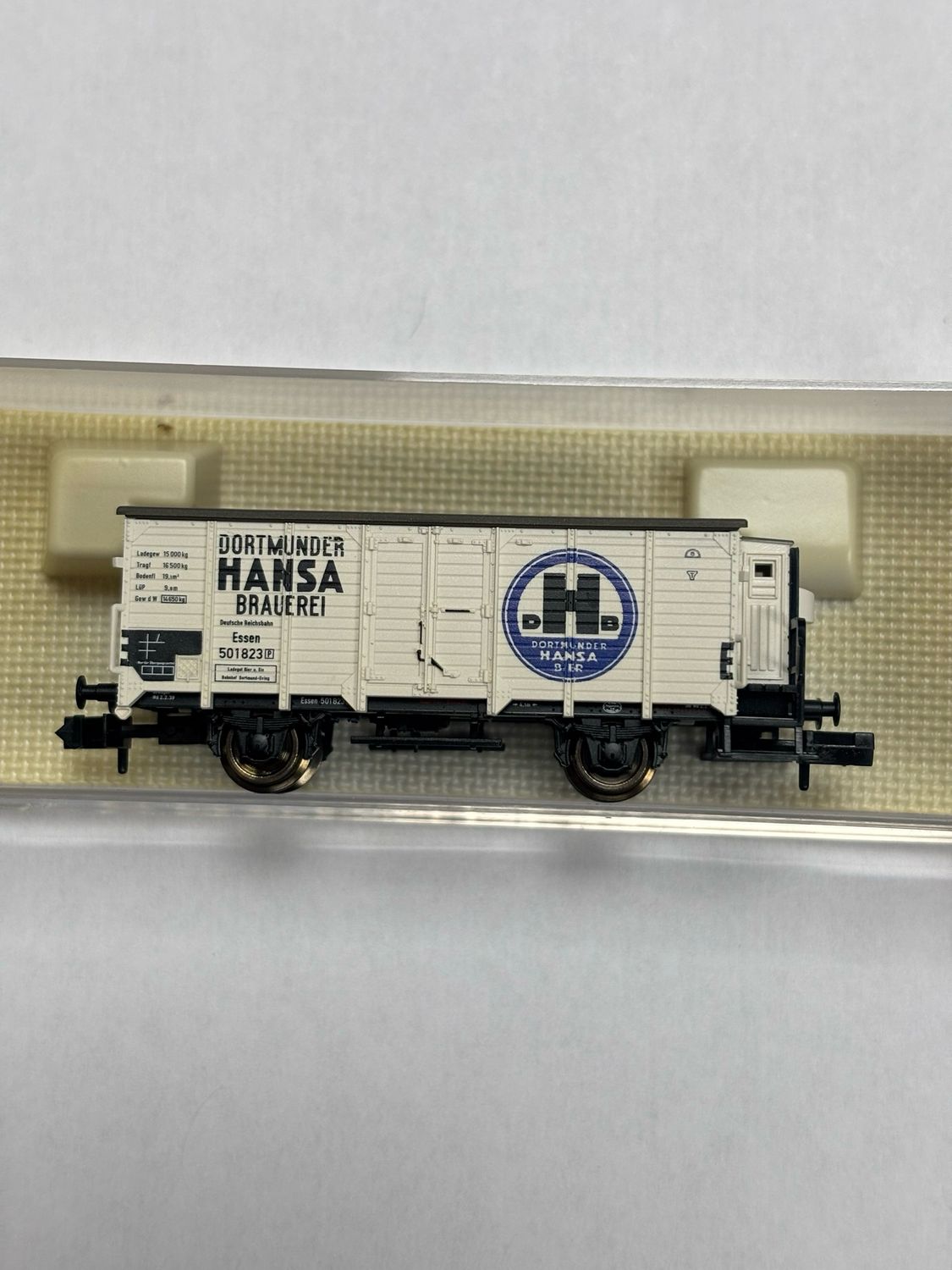 Fleischmann 84 8855 - Gesloten Bierwagon &quot;Dortmunder Hansa brauerei&quot;