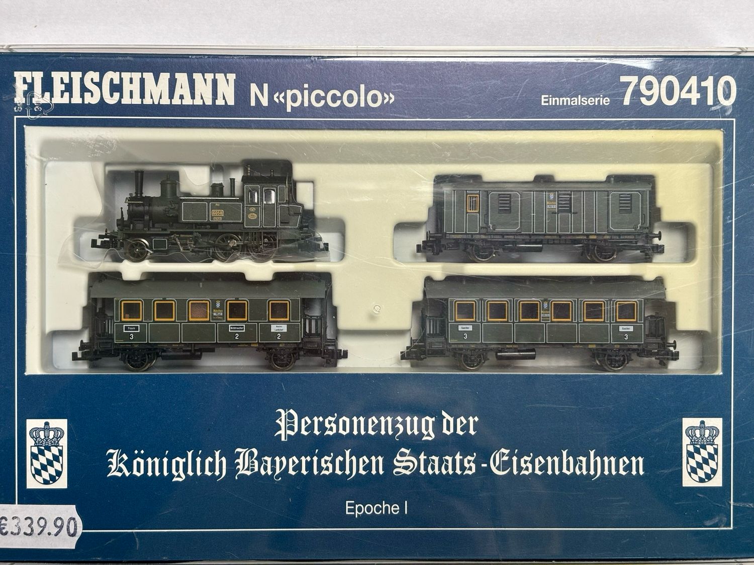 Fleischmann 790401 - Dampf Lok 6058 + 3 Wagons &quot;Königlich Bayerische Staatseisenbahnen&quot;