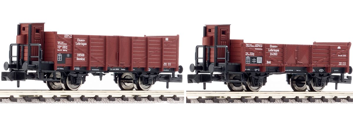 Fleischmann 820901 - 2-teiliges Güterwagenset der Reichseisenbahnen in Elsaß-Lothringen.