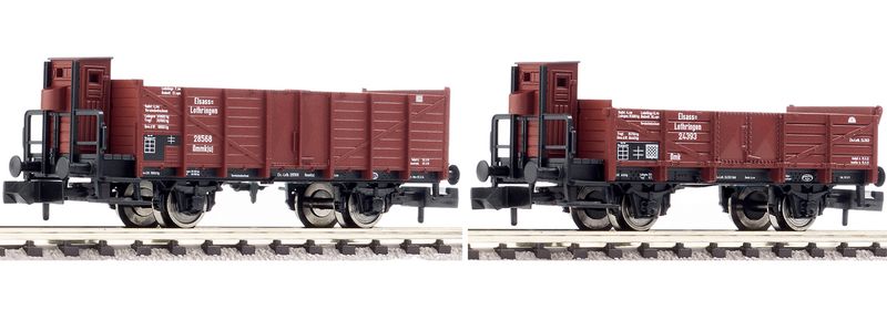 Fleischmann 820901 - 2-teiliges Güterwagenset der Reichseisenbahnen in Elsaß-Lothringen.