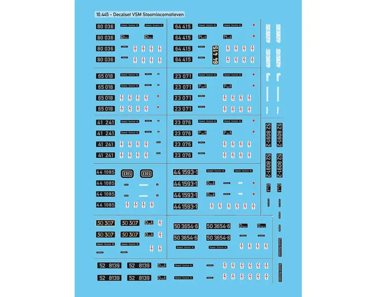 Artitec 10.445 - Decalset VSM Stoomlocs