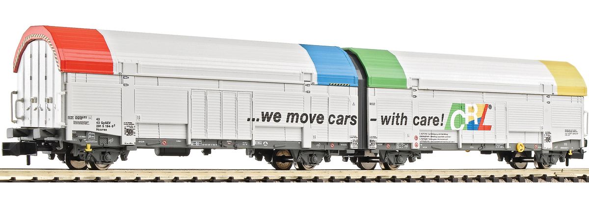 Fleischmann 837403 - 2er-Set Autotransportwagen &quot;Car Rail Logistics&quot;, Bauart Hccrrss der Raaberbahn/GySEV.