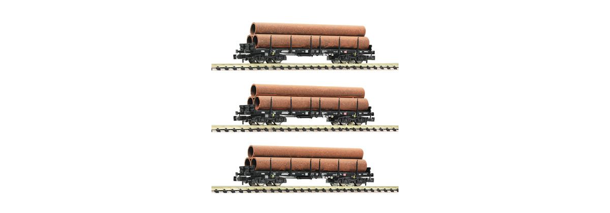 Fleischmann 826702 - 3-tlg. Set: Flachwagen, DB AG