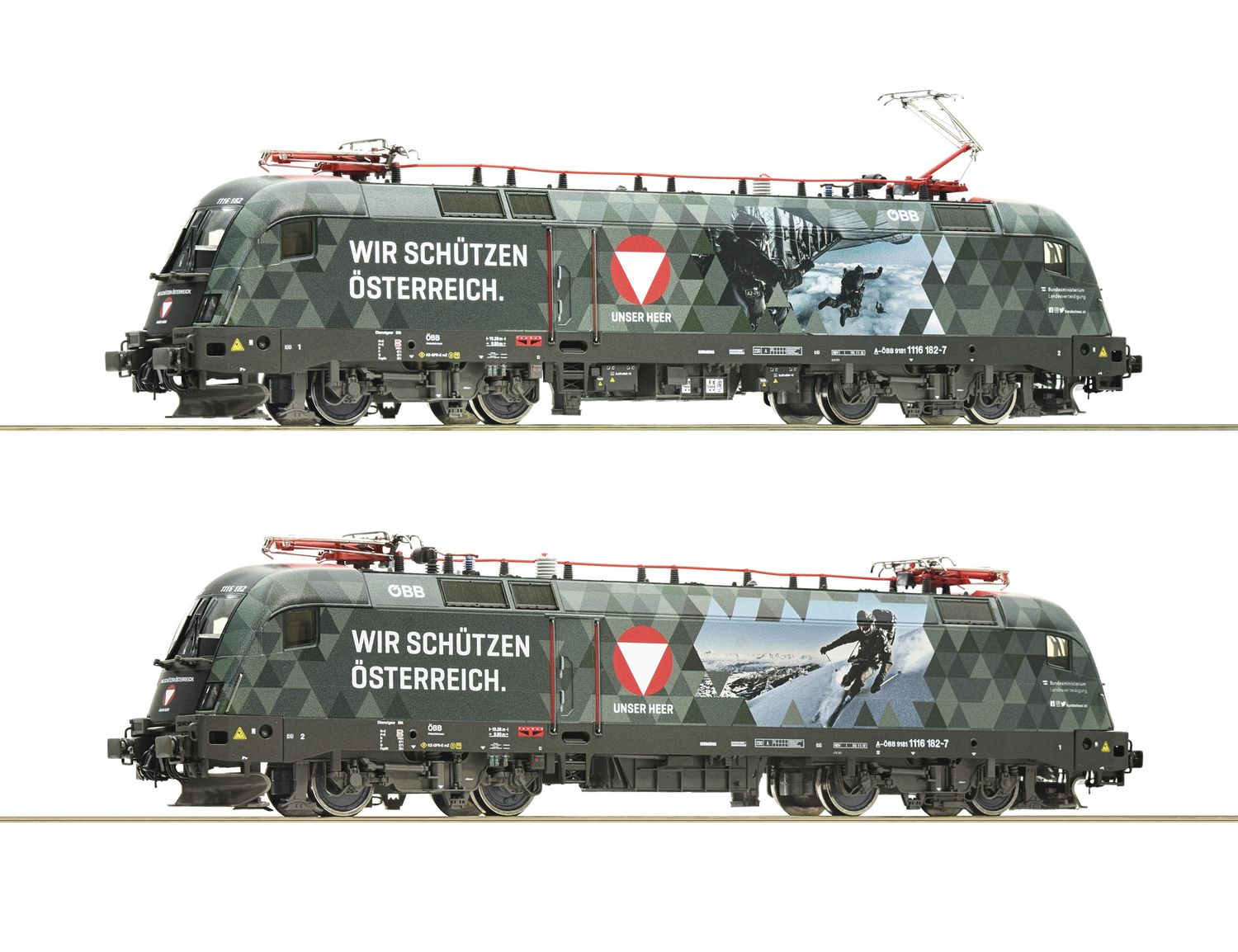 Roco 70491 - Elektrolokomotive 1116 182-7 „Bundesheer“, ÖBB