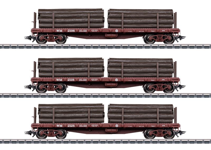 Märklin 45600 -  Set platte wagens, US