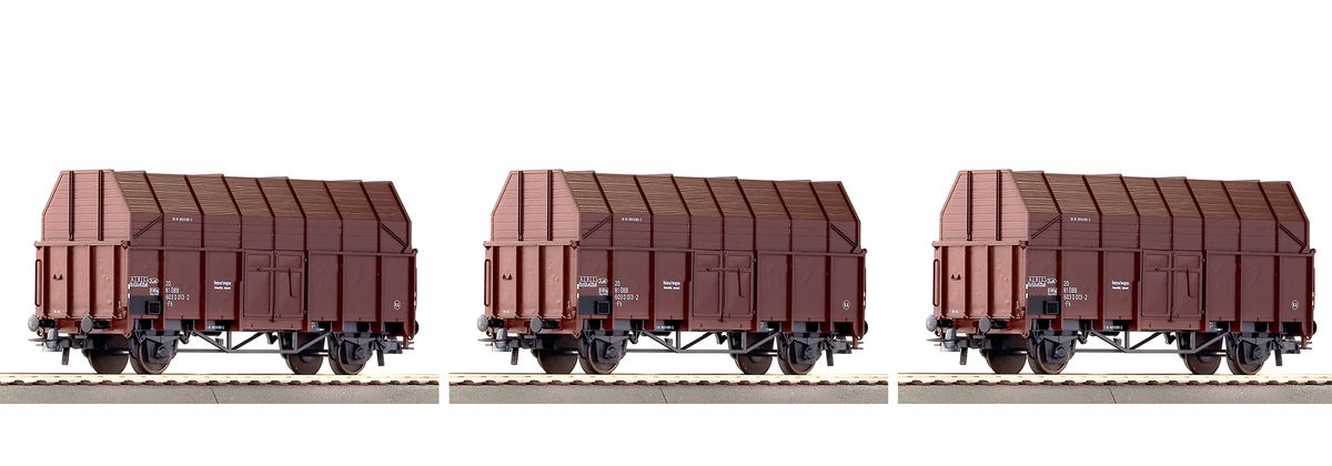 Roco 66149 - 3-teiliges Wagenset Sägespänewagen der ÖBB