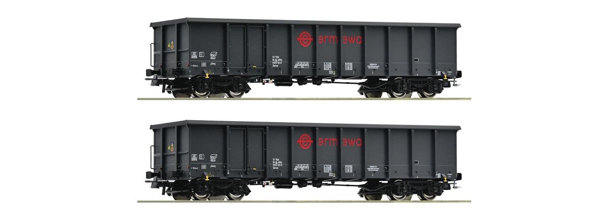 Roco 76001 - 2-tlg. Set: Offene Güterwagen, Ermewa