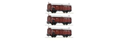 Roco 77050 - 3er Set Schiebedachwag. DB