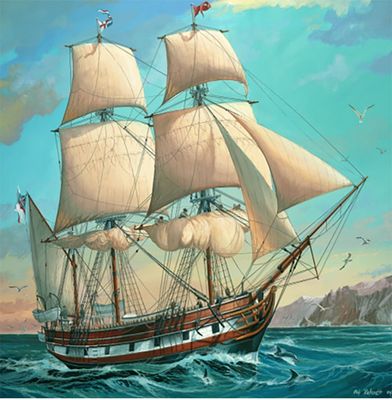 Revell 05458 - Darwin&#39;s Historical Discovery Barque H.M.S. Beagle 1:96