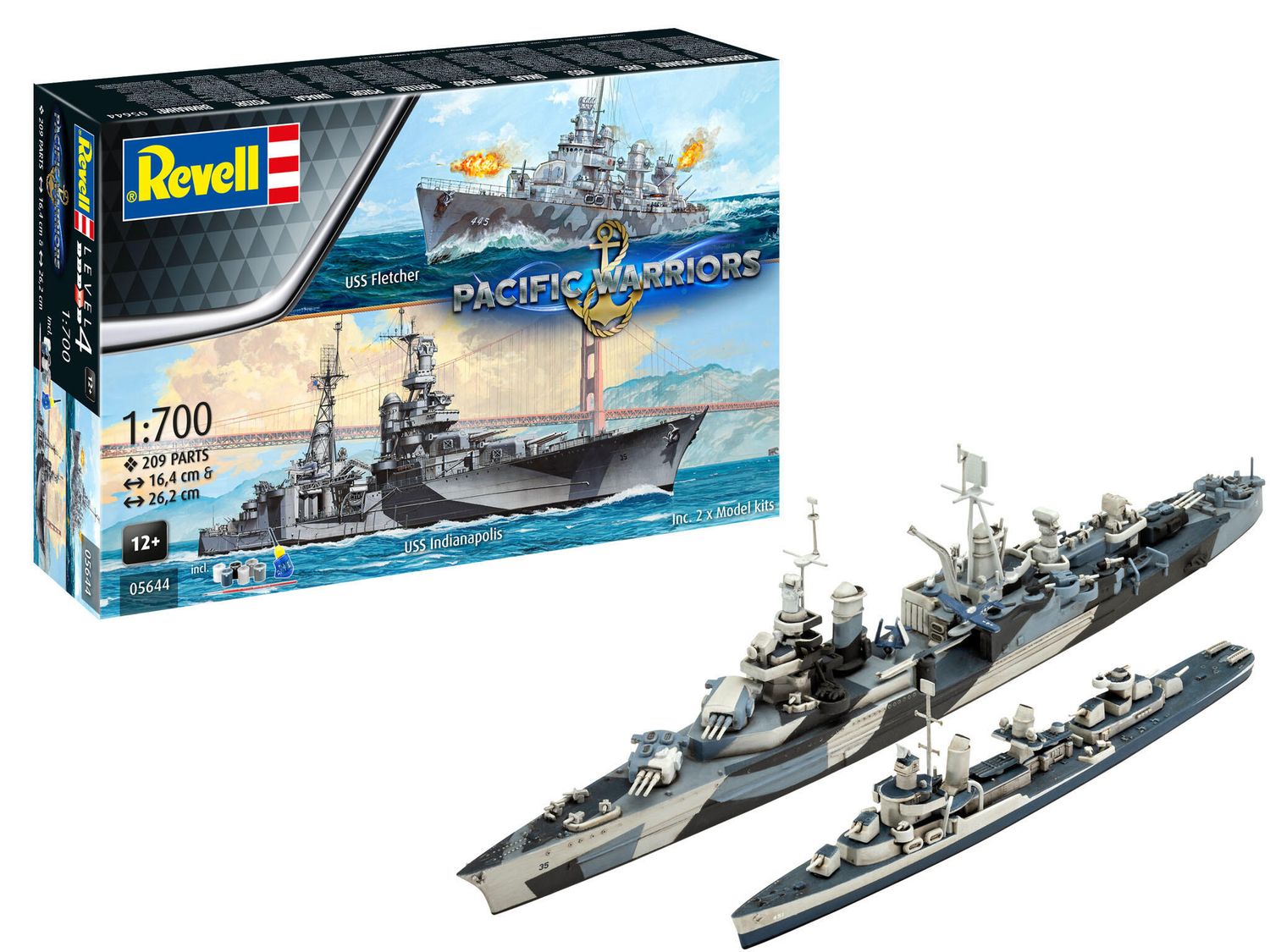 Revell 05644 - Pacific Warriors (USS Fletcher &amp; USS Indianapolis) 1:700