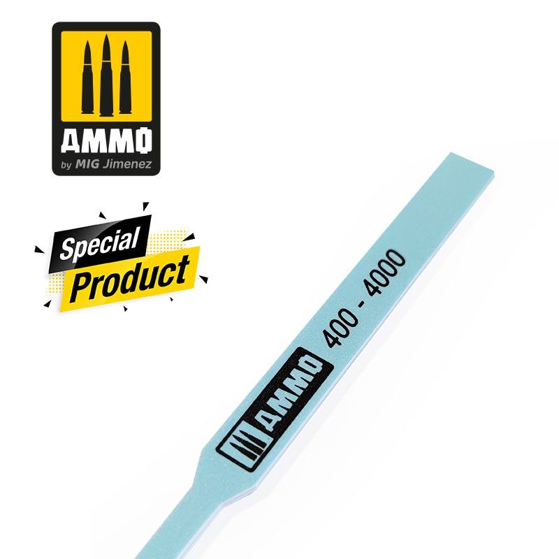 Ammo Mig 8566 - POLISHING SANDING STICKS 400/4000 GRIT 1 PC.