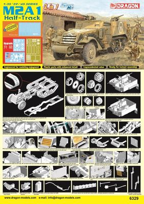 Dragon 6329 - M2A1 &#39;39 - &#39;45 series Half track (2 in 1) 1:35