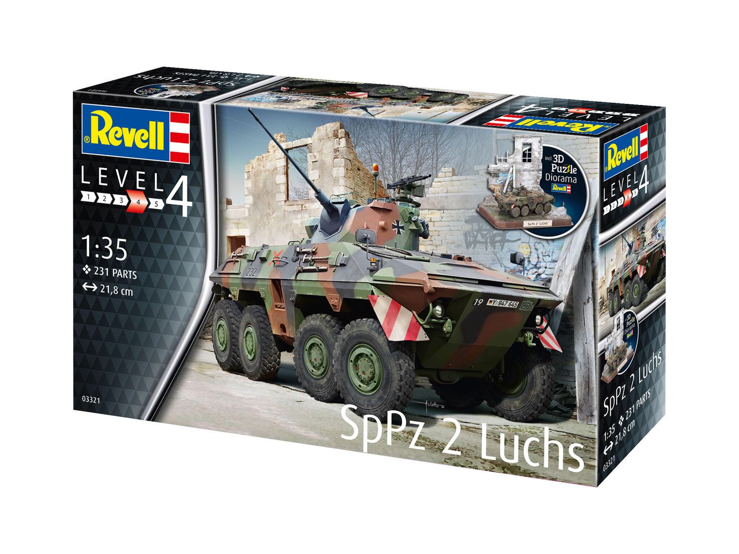 Revell 03321 - SpPz2 Luchs &amp; 3D Puzzle Diorama 1:35