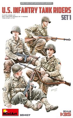 MiniArt 35407 - U.S. Infantry Tank Riders. Set 1 1:35