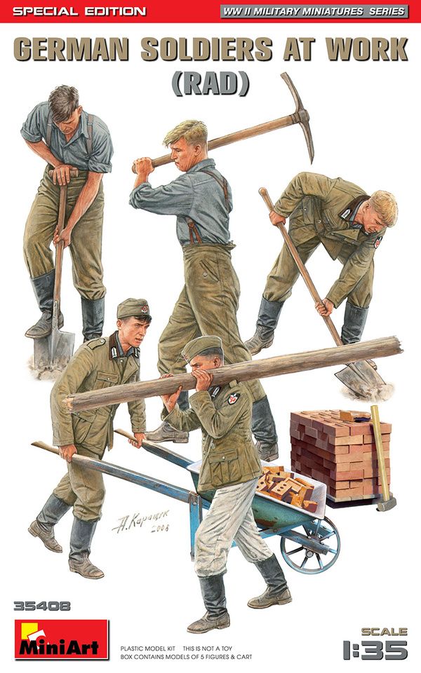 MiniArt 35408 - GERMAN SOLDIERS AT WORK (RAD) 1:35