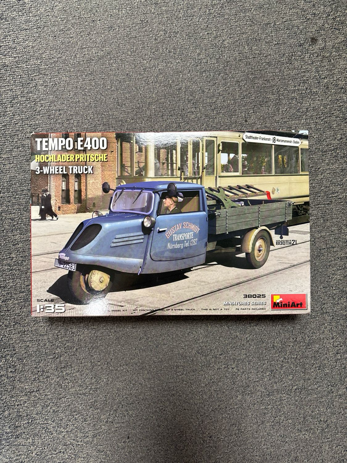 MiniArt 38025 - Tempo E400 Hochlader Pritsche 3-wheel truck 1:35