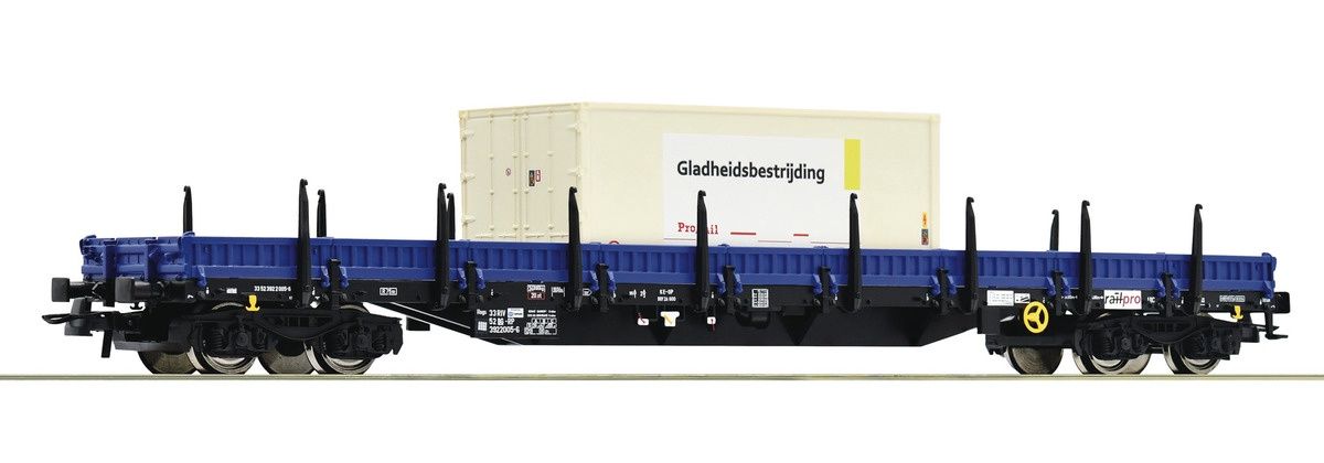 Roco 77686 - Rungenwag.Railpro + Container H0