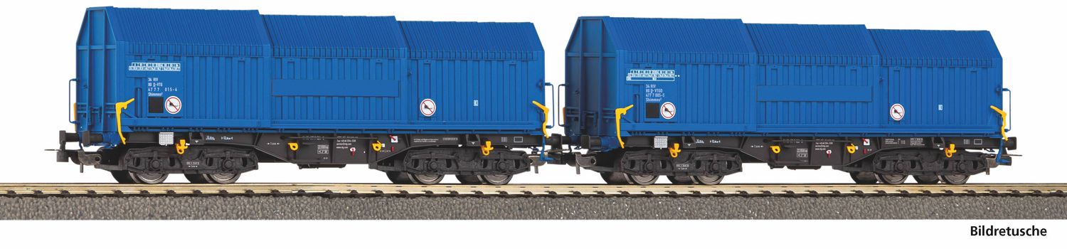 Piko 28307 - 2er Set Teleskophaubenwg. SNCB IV H0