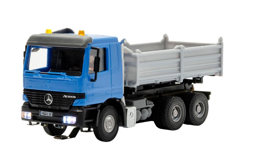 Viessmann 8000 - H0 CarMotion Basis Startset, MB ACTROS Muldenkipper mit Rundumleuchten, blau