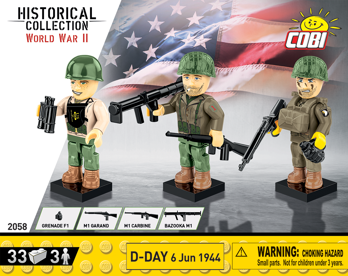 Cobi 2058 - 33 PCS HC WWII /2058/ D-DAY, JUNE 6, 1944